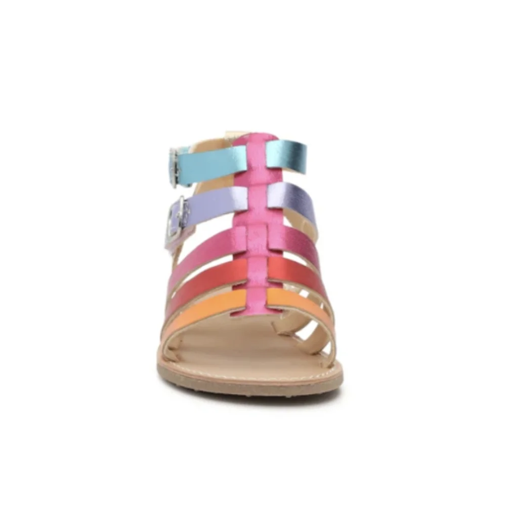 NIB Kelly & Katie Chloe Gladiator Rainbow Sandal Kids Size 5